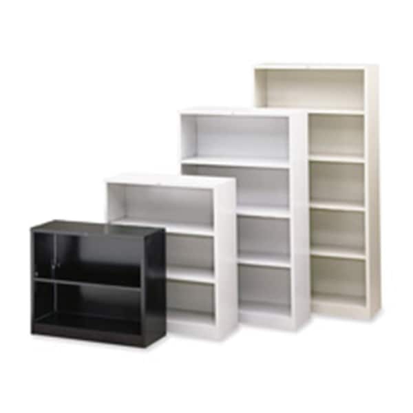 Convenience Concepts 2 Shelf Metal Bookcase- 34-.50 in Wx12-.63 in Dx29 in H- Black HI2490434 - main